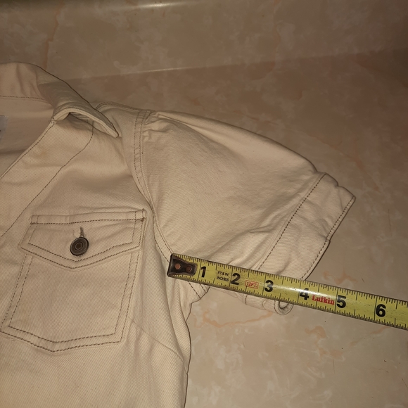 Celebrity Pink Jean Cream Button-Up Mini Dress - Picture 4 of 12